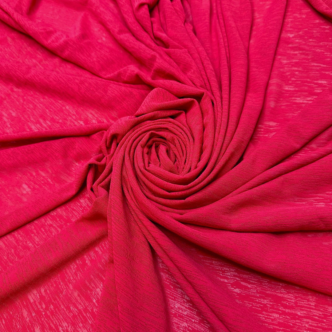 Kiss On The Cheek - Polyester Blend Knit - Dark Pink - Bundles - True Deadstock fabric Fabric by private - Sustainable Textile | FABCYCLE