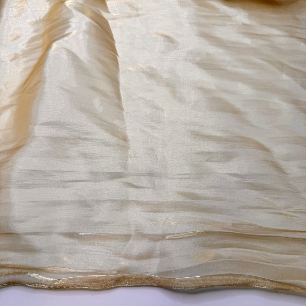 Kitchen Full Of Nostalgic Smells - Polyester Blend Woven - Gold - 2M Bundle - True Deadstock fabric Fabric by private - Sustainable Textile | FABCYCLE