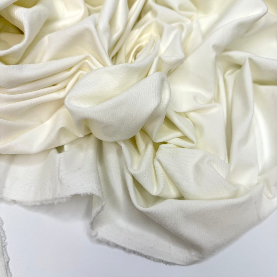 Knit Math Works - Jersey Cotton Blend Knit - Light Cream - 1.35M Bundle - True Deadstock fabric Fabric by private - Sustainable Textile | FABCYCLE