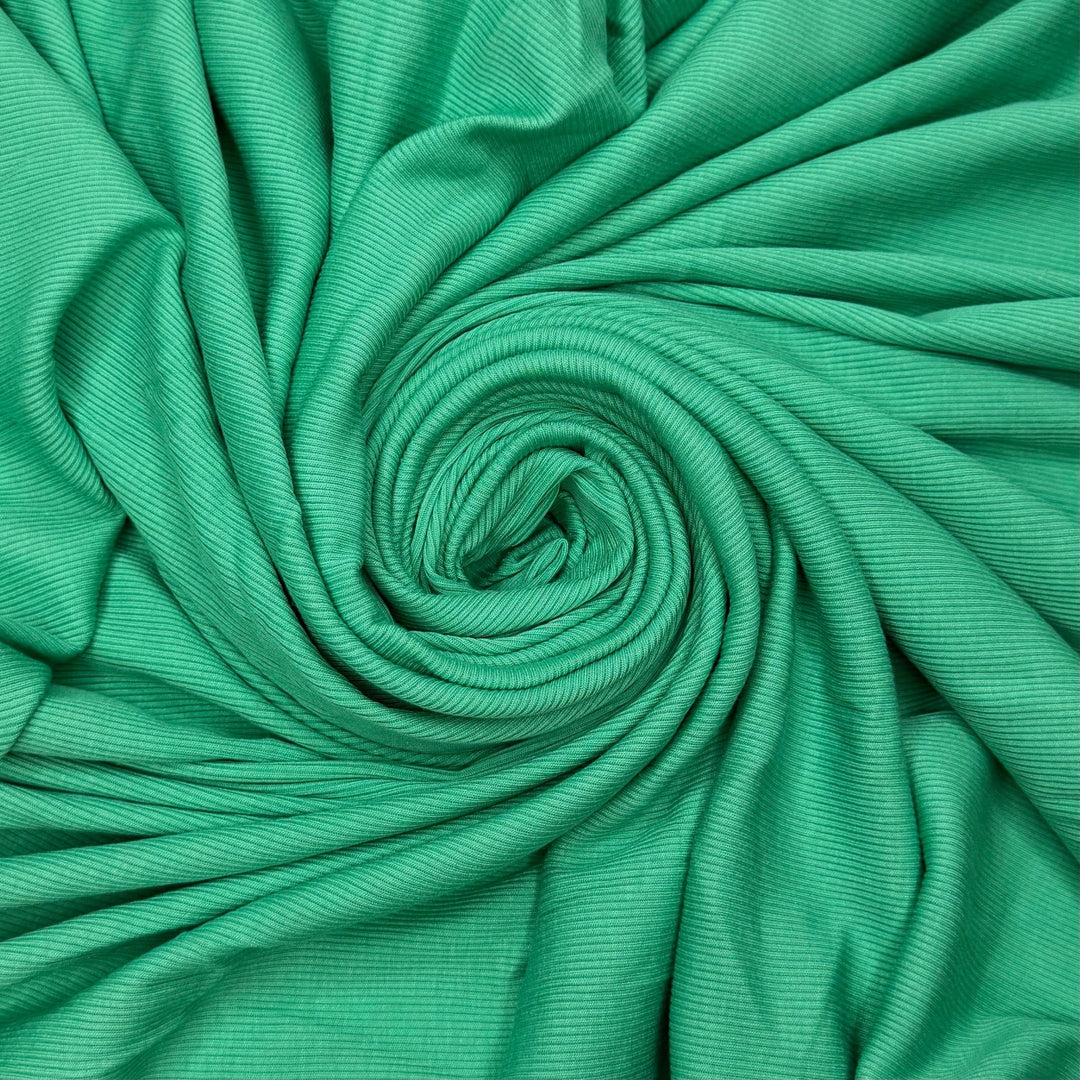Knit Shopping Spree - Rib Knit Cotton Blend Knit - Light Green - 3.2M Bundle - True Deadstock fabric Fabric by private - Sustainable Textile | FABCYCLE