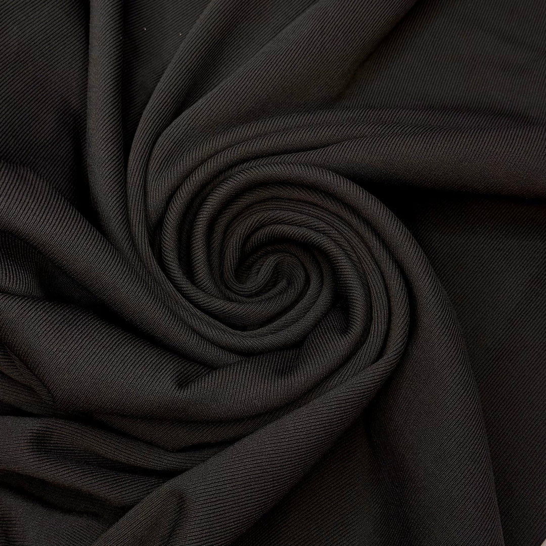Knits All Around - Tubular Rib Knit Polyester Blend Knit - Dark Grey - 1.15M Bundle - True Deadstock fabric Fabric by private - Sustainable Textile | FABCYCLE