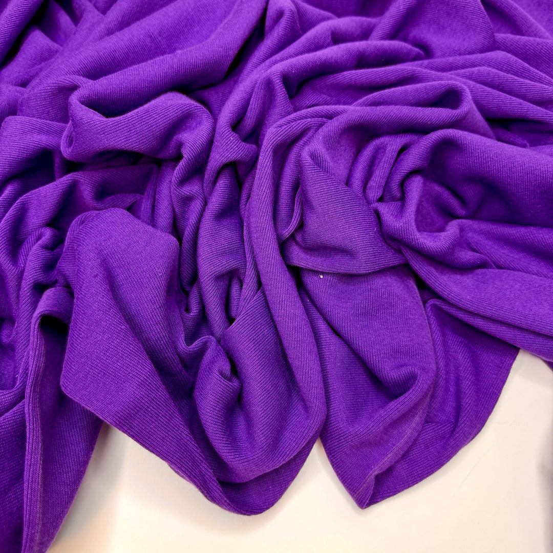 Knits The Musical - Rib Knit Cotton Blend Knit - Purple - 2.1M Bundle - True Deadstock fabric Fabric by private - Sustainable Textile | FABCYCLE