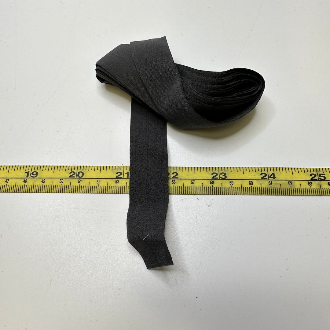¾" Knitted Elastic - Black - 2M Bundle - True Deadstock supplies Fabric by private - Sustainable Textile | FABCYCLE