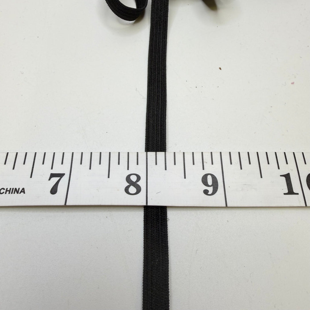 ¼" Knitted Elastic - Black - 3M Bundle - True Deadstock supplies Fabric by private - Sustainable Textile | FABCYCLE