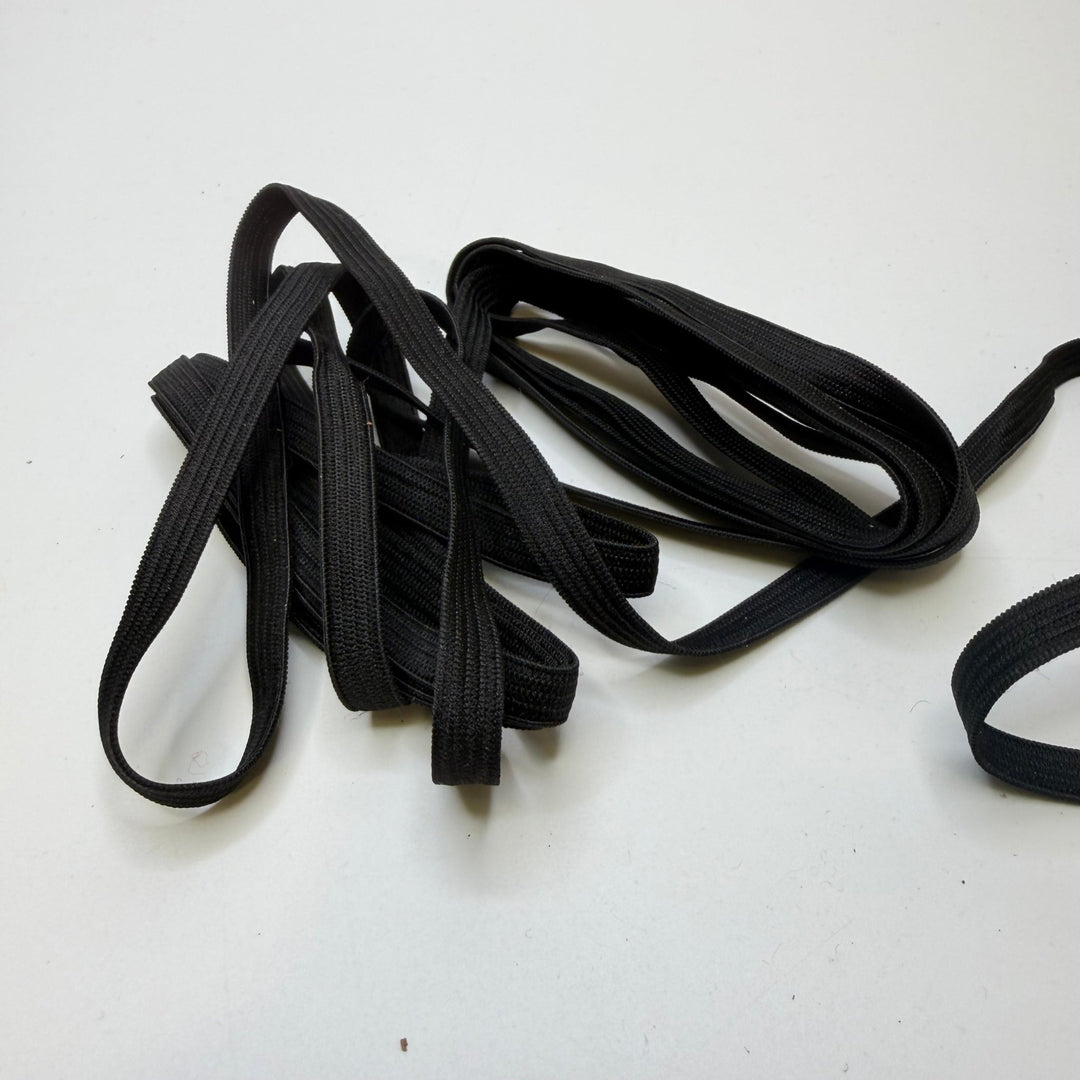 ¼" Knitted Elastic - Black - 3M Bundle - True Deadstock supplies Fabric by private - Sustainable Textile | FABCYCLE