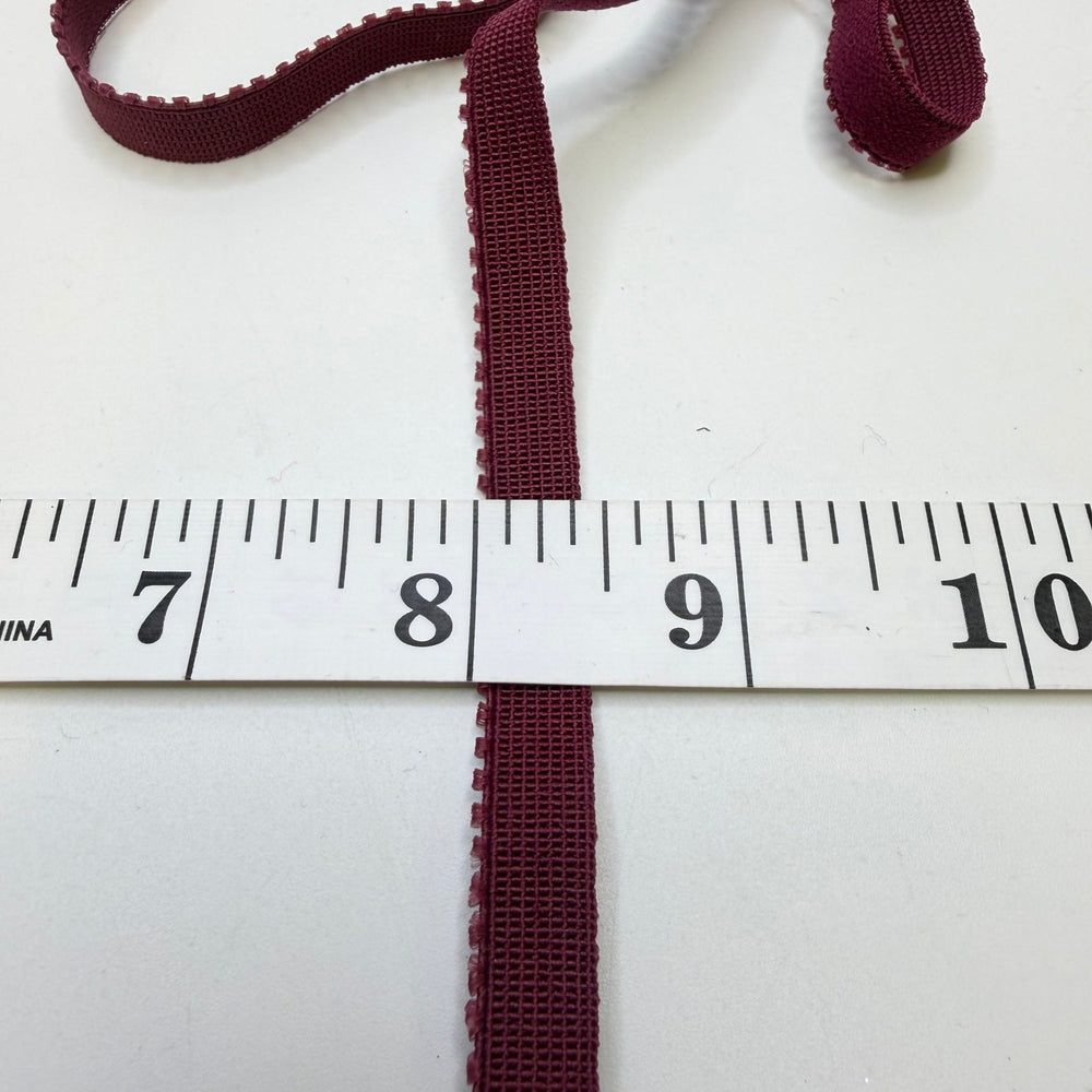 ⅜" Knitted Elastic - Burgundy - Bundle - True Deadstock supplies Fabric by private - Sustainable Textile | FABCYCLE