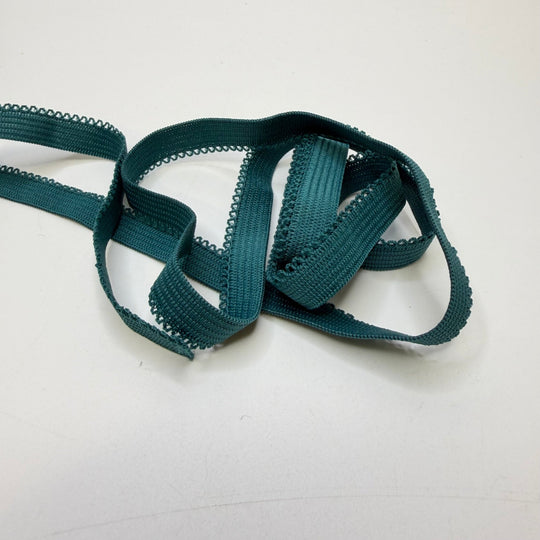 ⅜" Knitted Elastic - Dark Teal - Bundle - True Deadstock supplies Fabric by private - Sustainable Textile | FABCYCLE