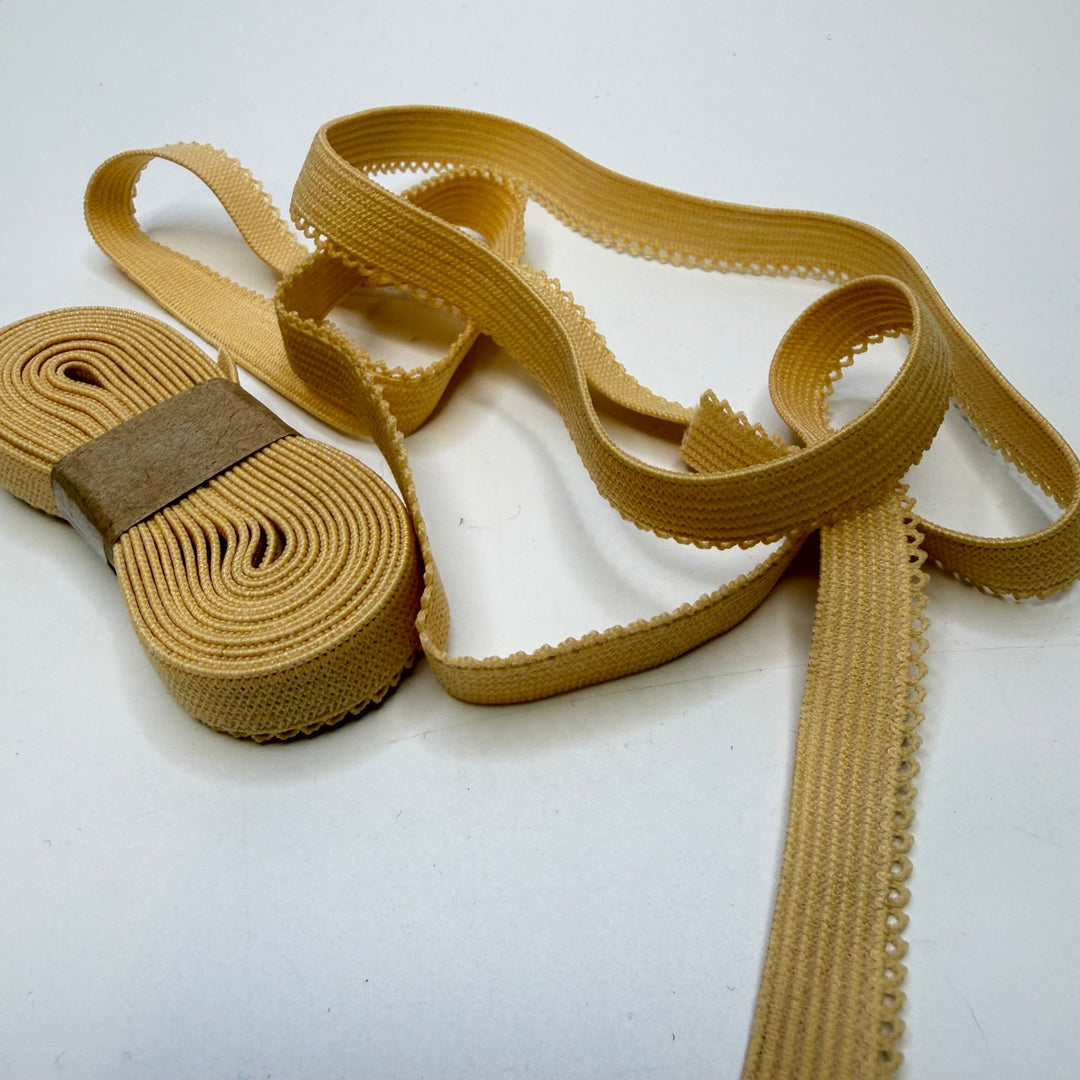 ⅜" Knitted Elastic - Light Beige - 1M Bundle - True Deadstock supplies Fabric by private - Sustainable Textile | FABCYCLE