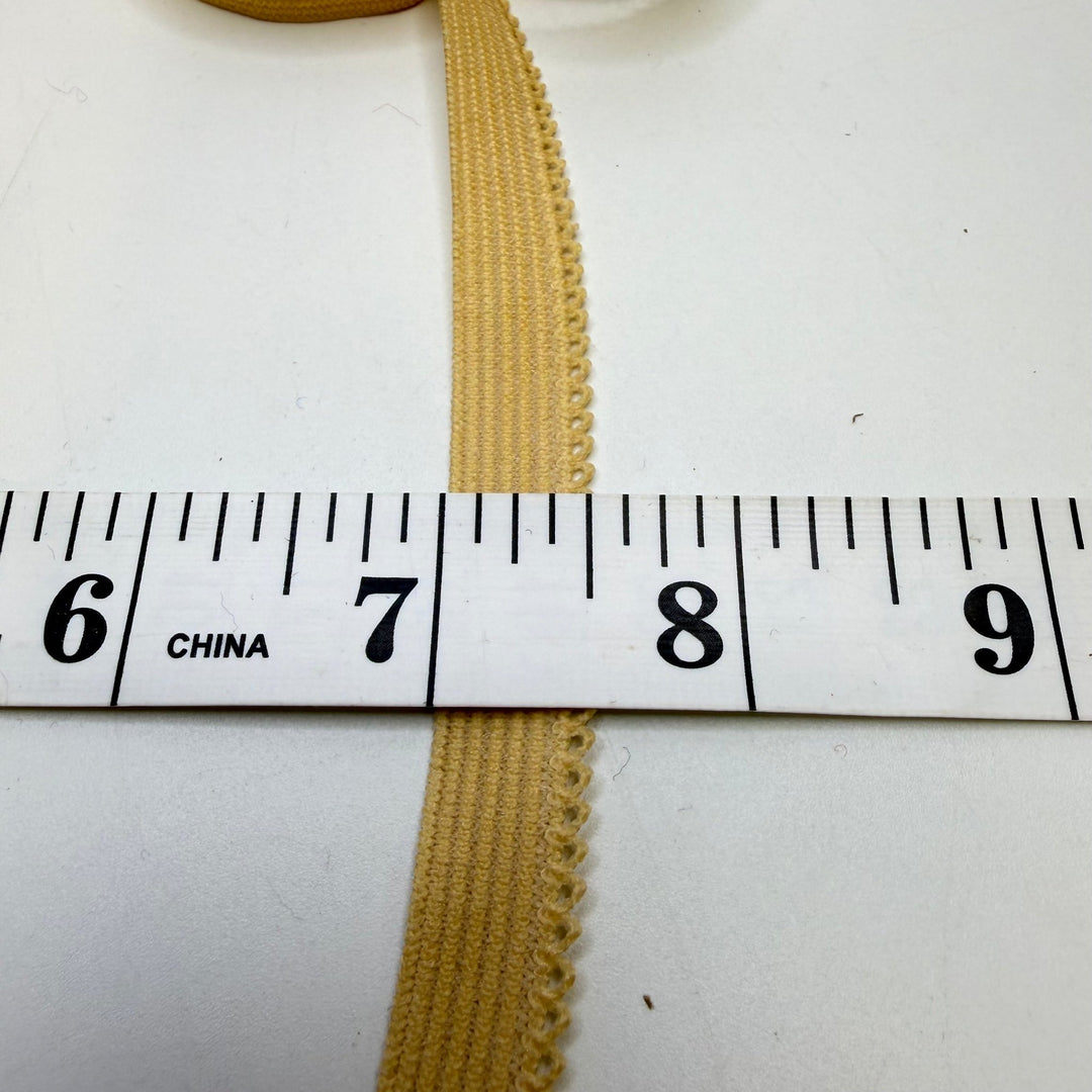 ⅜" Knitted Elastic - Light Beige - 1M Bundle - True Deadstock supplies Fabric by private - Sustainable Textile | FABCYCLE