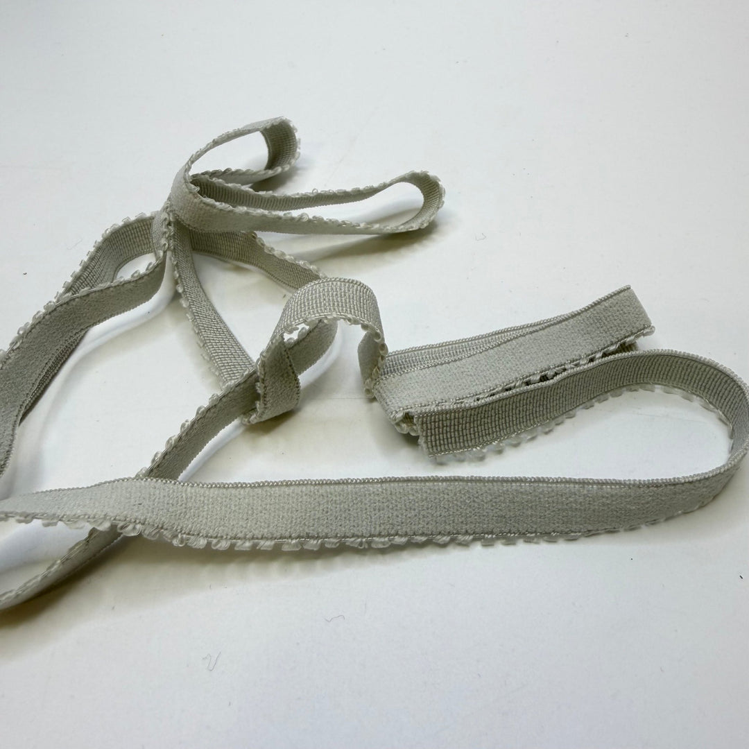 ⅜" Knitted Elastic - Light Grey - Bundle - True Deadstock supplies Fabric by private - Sustainable Textile | FABCYCLE