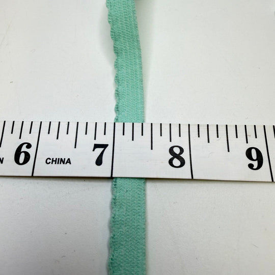 ⅜" Knitted Elastic - Light Mint Aqua - Bundle - True Deadstock supplies Fabric by private - Sustainable Textile | FABCYCLE