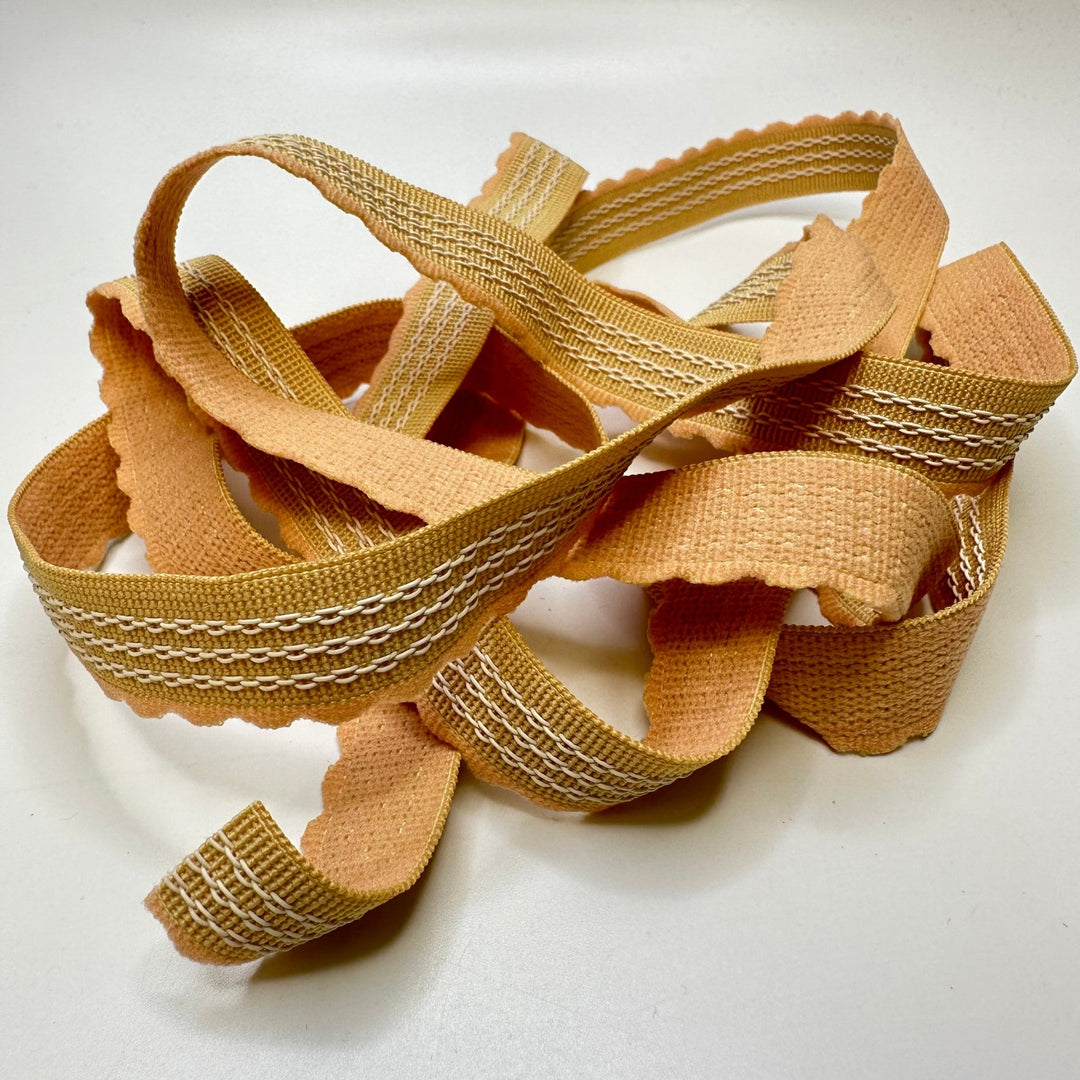 ¾" Knitted Elastic - Peach Nude - Bundles - True Deadstock supplies Fabric by private - Sustainable Textile | FABCYCLE