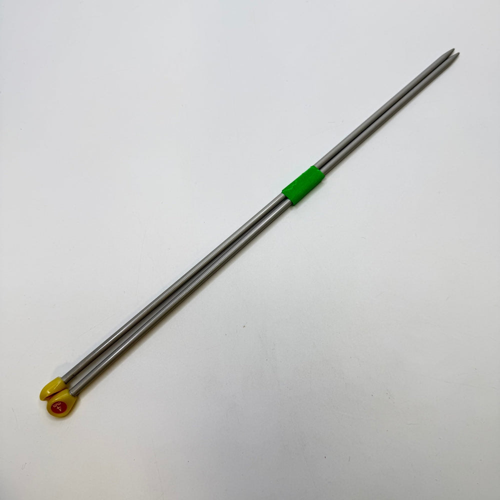 Knitting Needles Size 4 Tools - Grey/Red - Individual - True Deadstock supplies Fabric by private - Sustainable Textile | FABCYCLE