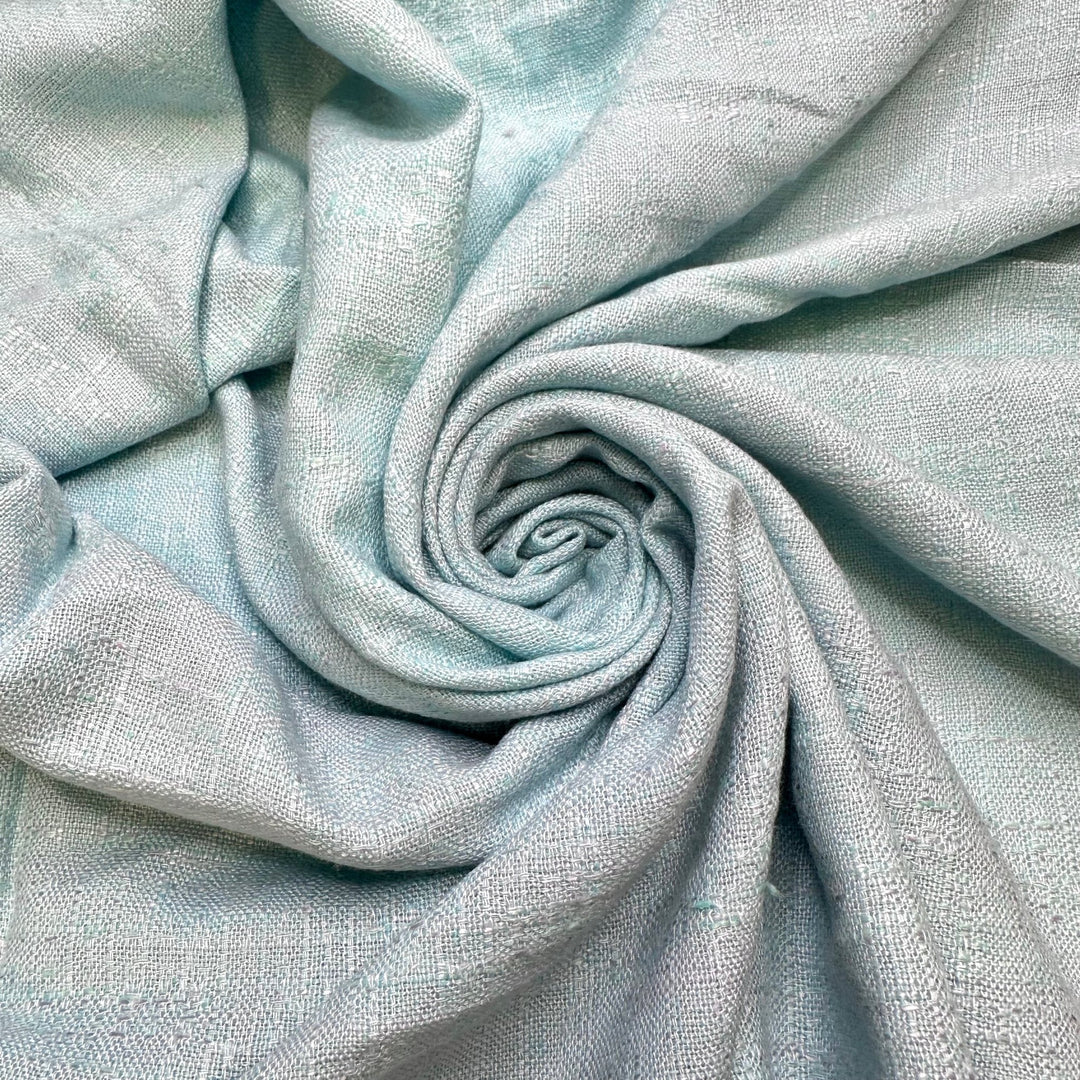 Labour Day By The Lake - Cotton Blend Woven - Light Blue - 2M Bundle - True Deadstock fabric Fabric by private - Sustainable Textile | FABCYCLE