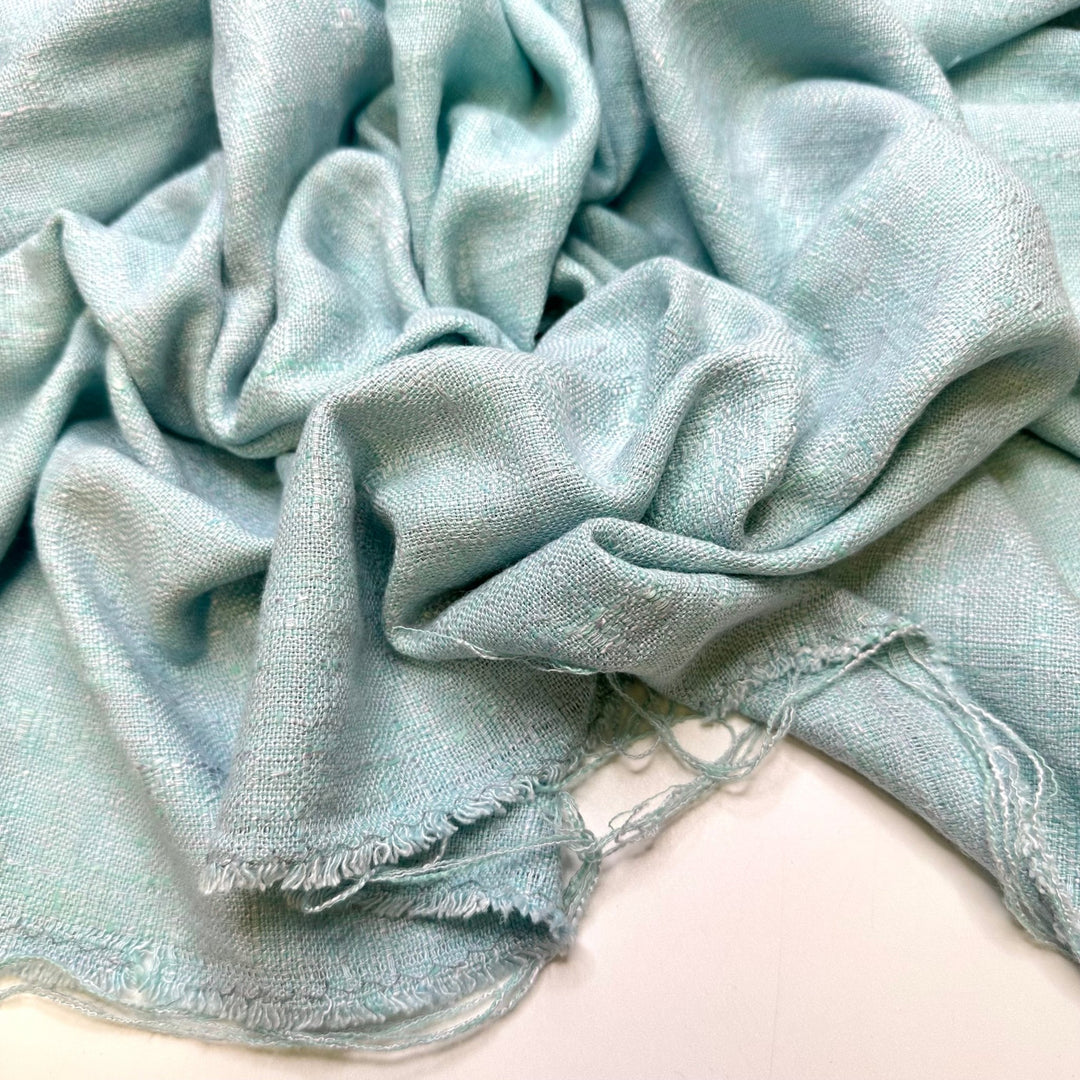 Labour Day By The Lake - Cotton Blend Woven - Light Blue - 2M Bundle - True Deadstock fabric Fabric by private - Sustainable Textile | FABCYCLE