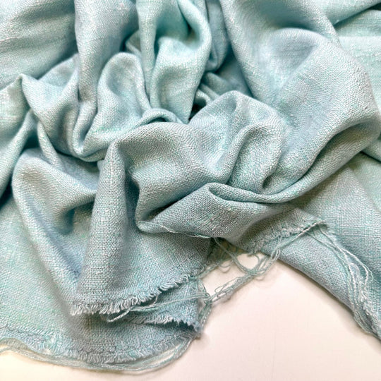 Labour Day By The Lake - Cotton Blend Woven - Light Blue - 2M Bundle - True Deadstock fabric Fabric by private - Sustainable Textile | FABCYCLE