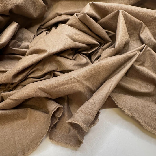 Labour Day Camping Trip - Nylon Blend Woven - Dark Beige - 3M Bundle - True Deadstock fabric Fabric by private - Sustainable Textile | FABCYCLE