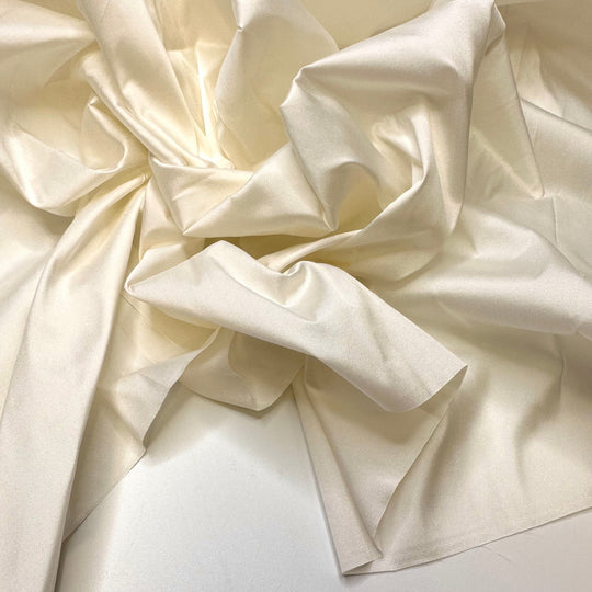 Labour Day Wedding - Polyester Blend Woven - Cream - 1M Bundle - True Deadstock fabric Fabric by private - Sustainable Textile | FABCYCLE
