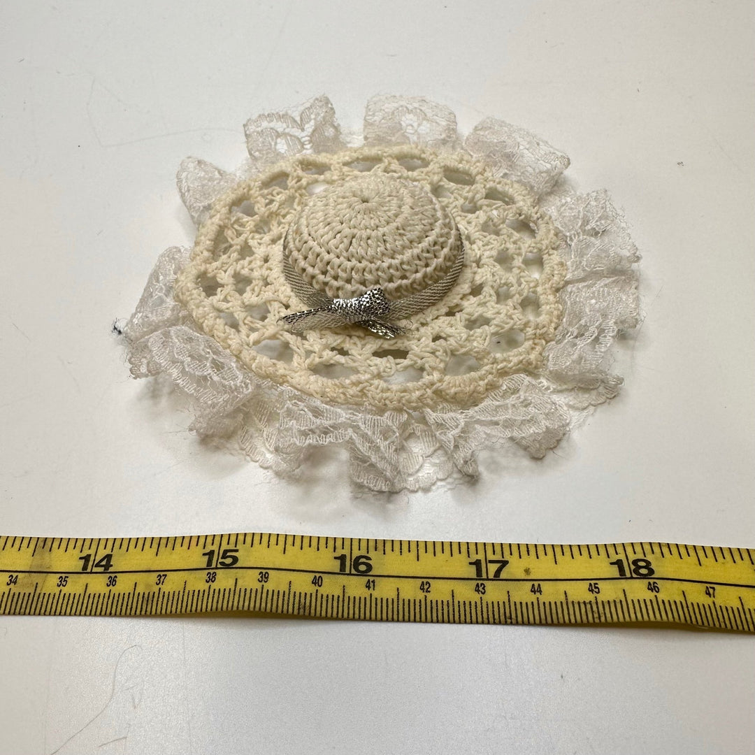Lace Doll Hat Accessories - White - Individual - True Deadstock supplies Fabric by private - Sustainable Textile | FABCYCLE