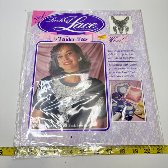 Lace Iron On Transfers Applique - Black - Individual - True Deadstock supplies Fabric by private - Sustainable Textile | FABCYCLE