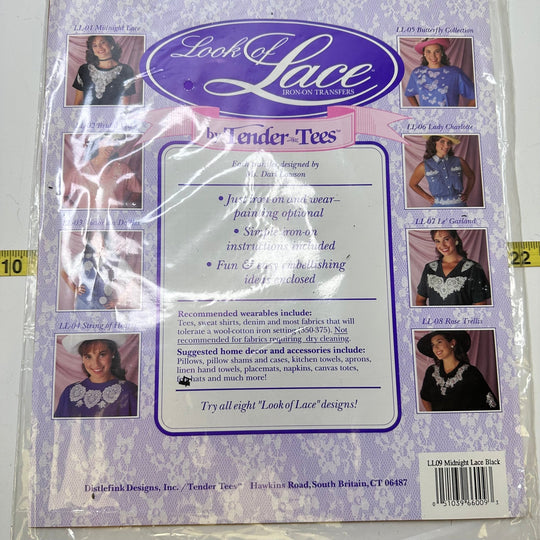 Lace Iron On Transfers Applique - Black - Individual - True Deadstock supplies Fabric by private - Sustainable Textile | FABCYCLE