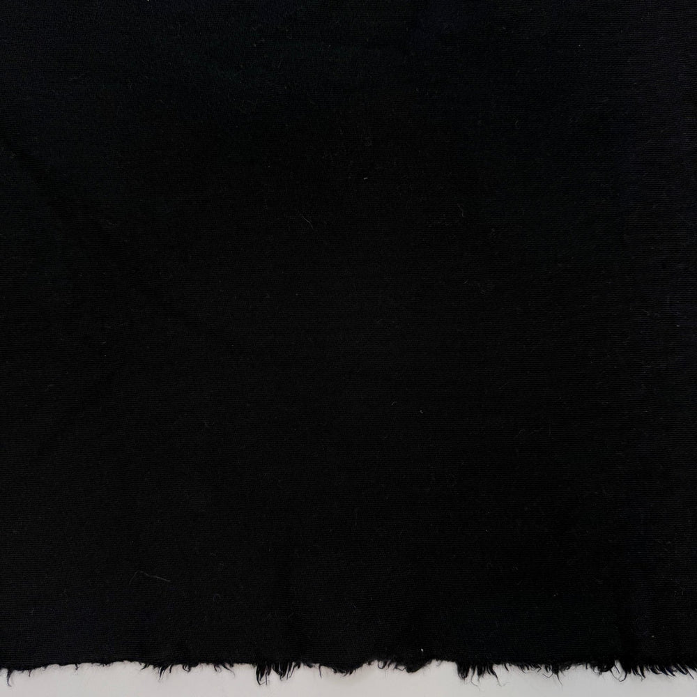 Lace Up Your Hiking Boots - Brushed French Terry Cotton Blend Knit - Black - 2.15M Bundle - True Deadstock fabric Fabric by private - Sustainable Textile | FABCYCLE