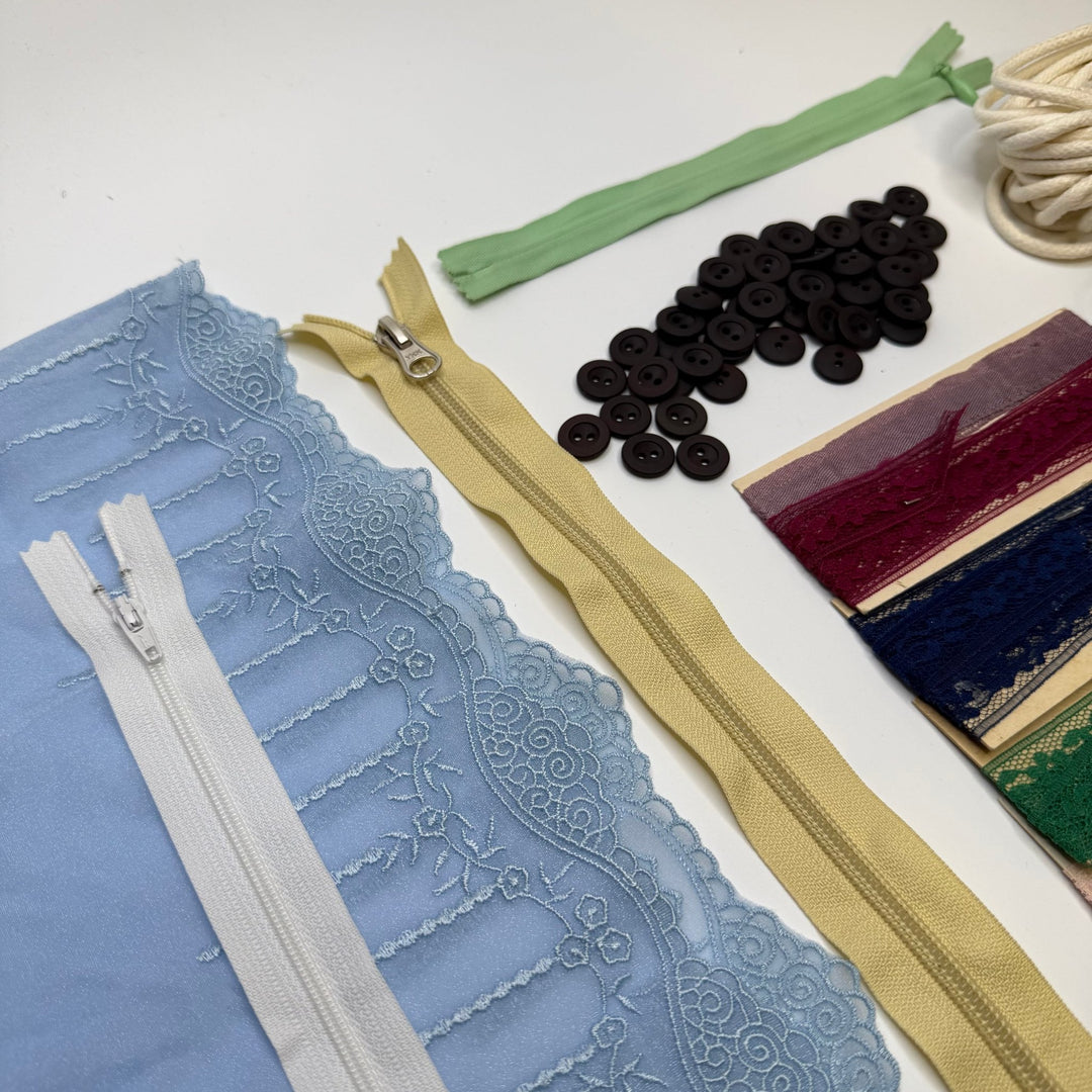 Laced Up - Supplies Grab Bag - Multi - Pack - True Deadstock supplies Fabric by private - Sustainable Textile | FABCYCLE