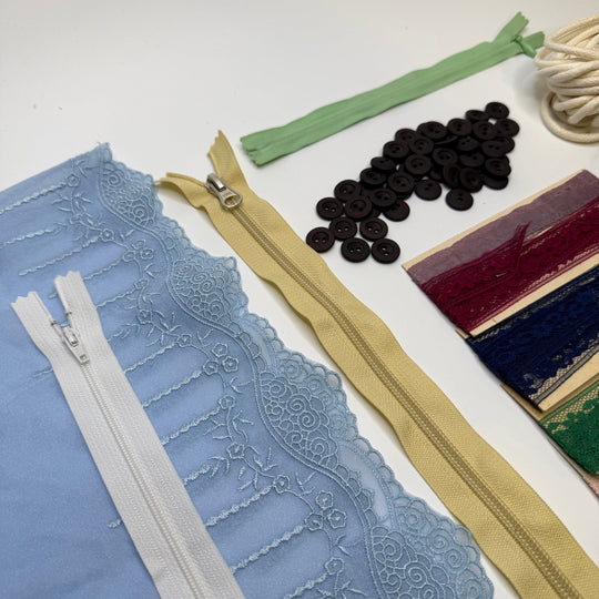 Laced Up - Supplies Grab Bag - Multi - Pack - True Deadstock supplies Fabric by private - Sustainable Textile | FABCYCLE