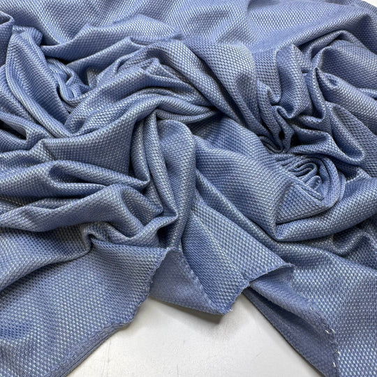 Lacrosse - Polyester Blend Knit - Light Blue - 1.4M Bundle - True Deadstock fabric Fabric by private - Sustainable Textile | FABCYCLE