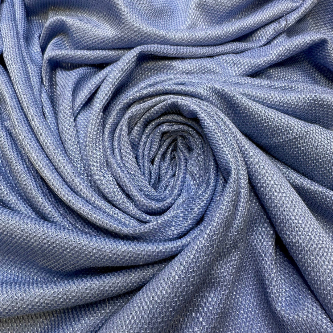 Lacrosse - Polyester Blend Knit - Light Blue - 1.4M Bundle - True Deadstock fabric Fabric by private - Sustainable Textile | FABCYCLE