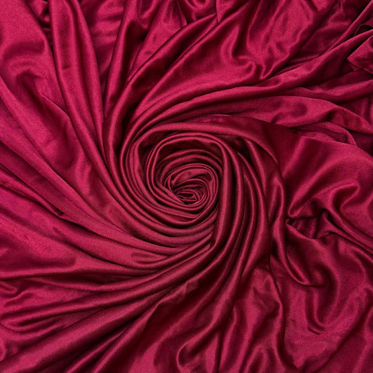 Lady In Knits - Interlock Polyester Blend Knit - Burgundy - 3.9M Bundle - True Deadstock fabric Fabric by private - Sustainable Textile | FABCYCLE