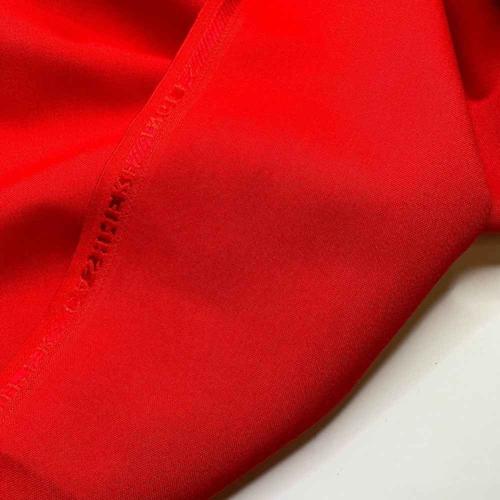 Lady In Red - Cashmere Wool Woven - Red - 2.4M Bundle - True Deadstock fabric Fabric by private - Sustainable Textile | FABCYCLE