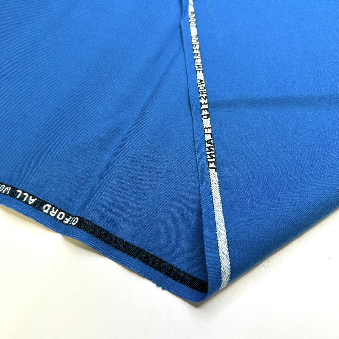 Lake Clean Up Party - Twill Weave Wool Woven - Blue - 0.95M Bundle - True Deadstock fabric Fabric by private - Sustainable Textile | FABCYCLE