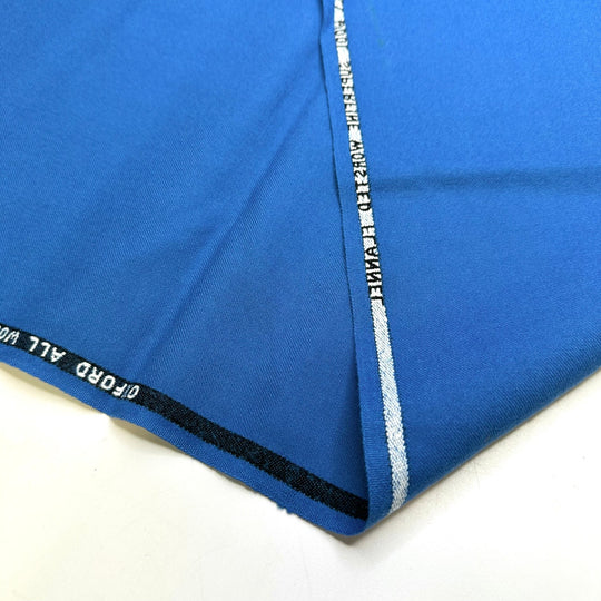 Lake Clean Up Party - Twill Weave Wool Woven - Blue - 0.95M Bundle - True Deadstock fabric Fabric by private - Sustainable Textile | FABCYCLE