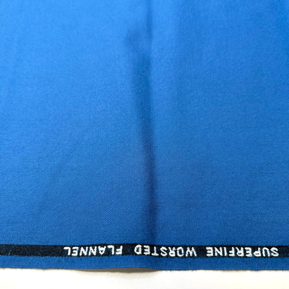 Lake Clean Up Party - Twill Weave Wool Woven - Blue - 0.95M Bundle - True Deadstock fabric Fabric by private - Sustainable Textile | FABCYCLE