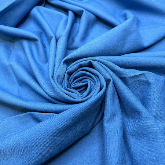 Lake Clean Up Party - Twill Weave Wool Woven - Blue - 0.95M Bundle - True Deadstock fabric Fabric by private - Sustainable Textile | FABCYCLE