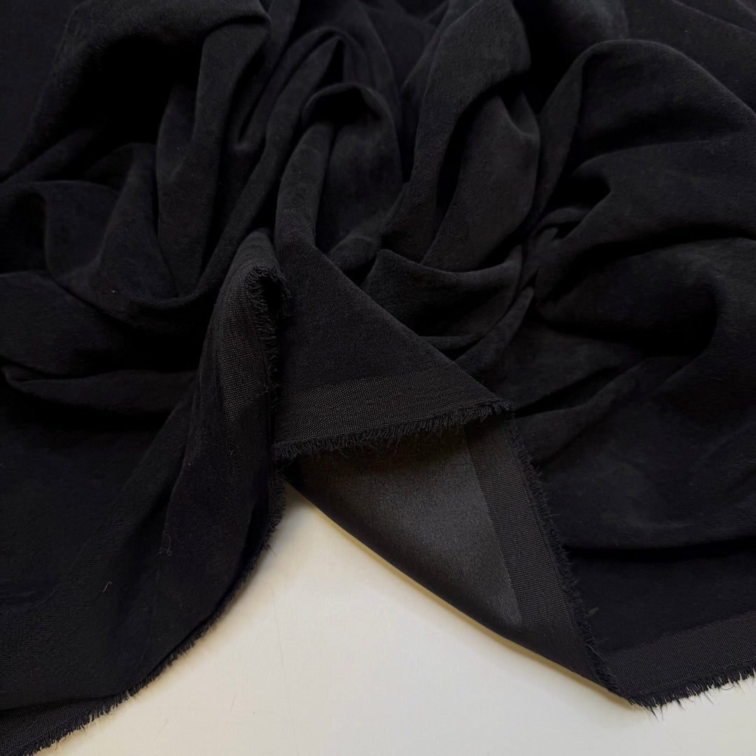Lampet - Velvet Polyester Blend Woven - Black - 1.5M Bundle - True Deadstock fabric Fabric by private - Sustainable Textile | FABCYCLE