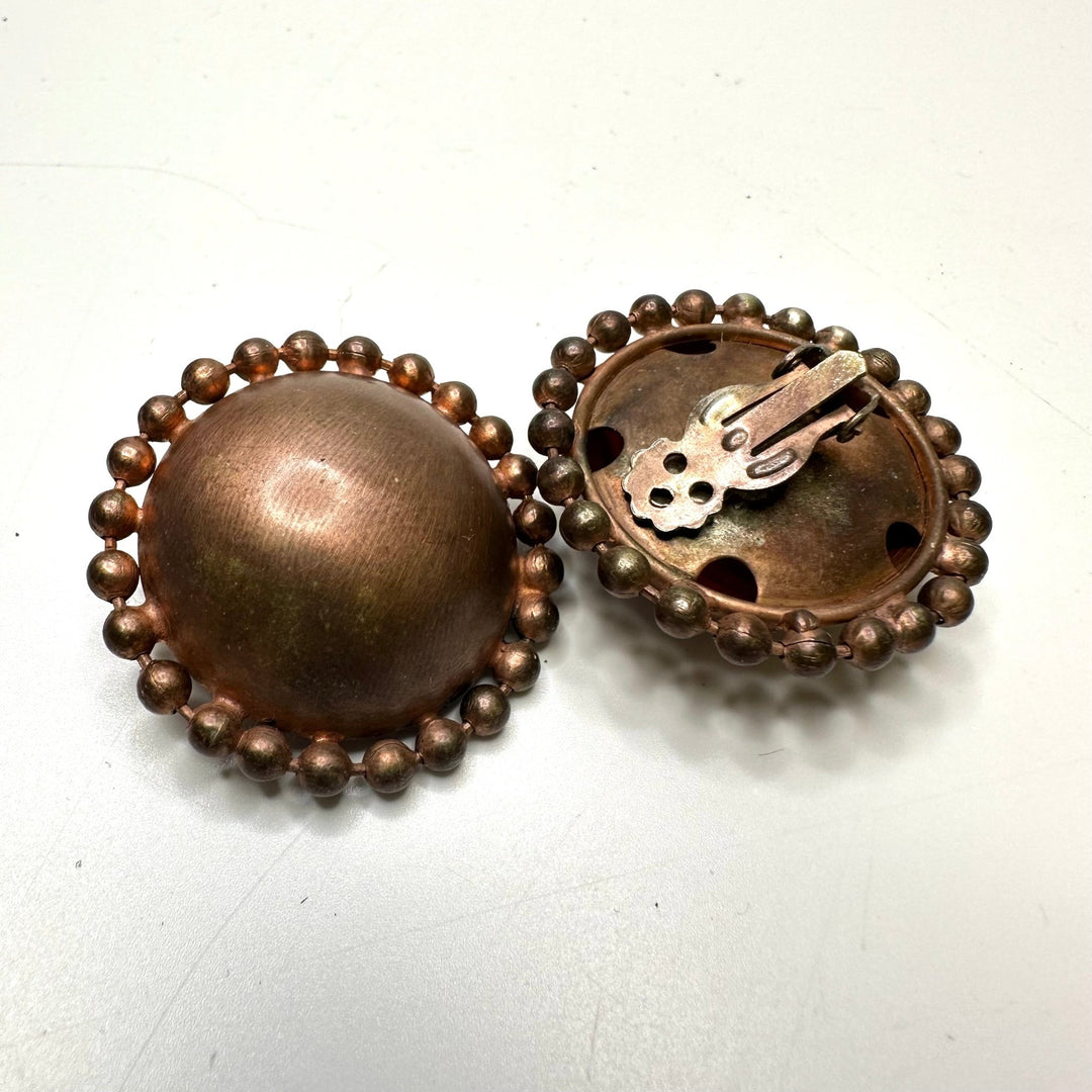 Large Clip On Earrings Costume Jewelry - Brass - Individual - True Deadstock supplies Fabric by private - Sustainable Textile | FABCYCLE