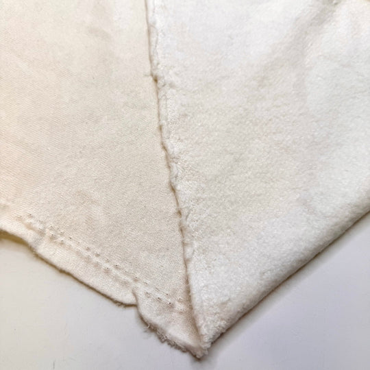 Last Forage Before It Snows - Jersey Fleece Cotton Blend Knit - White - 2M Bundle - True Deadstock fabric Fabric by private - Sustainable Textile | FABCYCLE