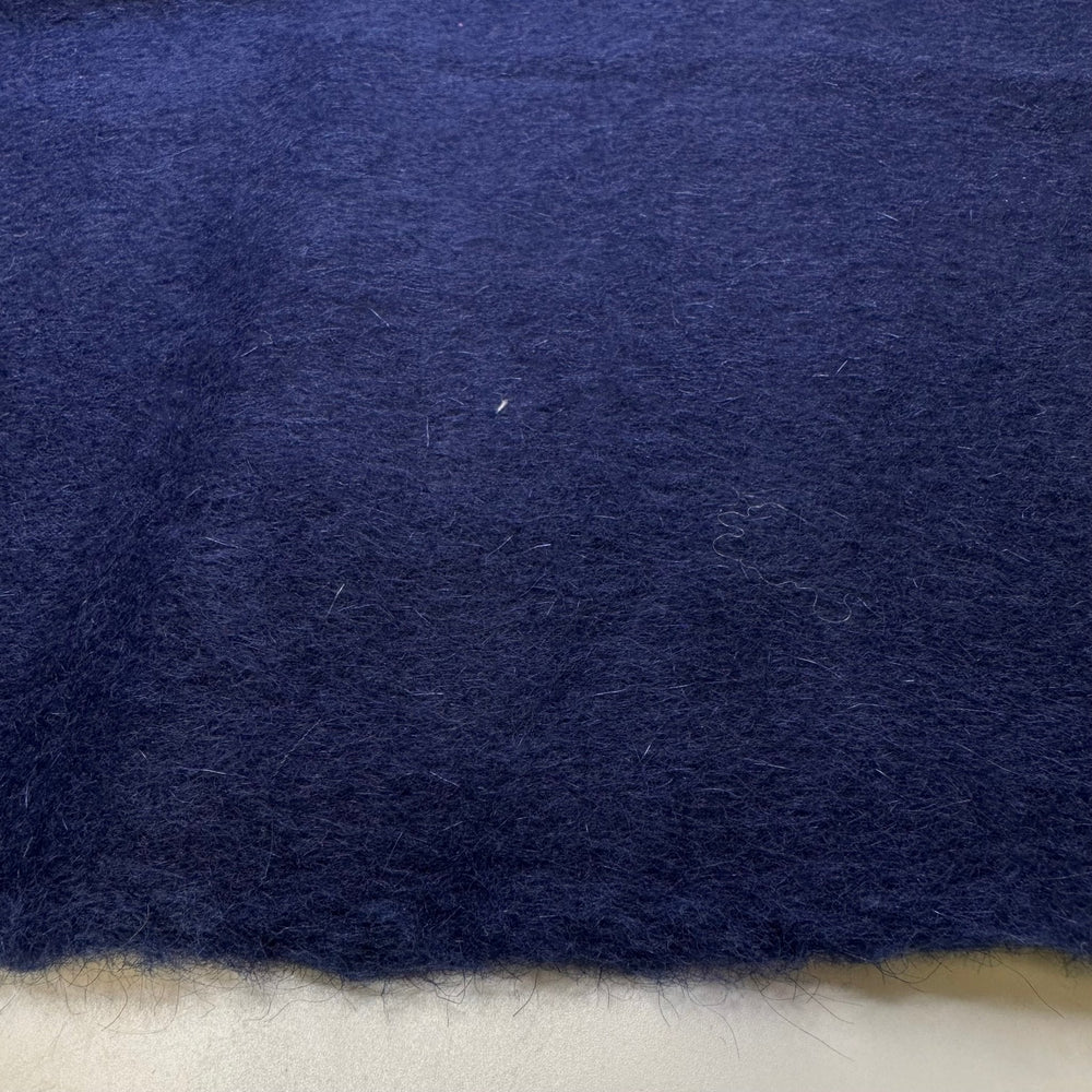 Late Nights By The Lake - Brushed Wool Woven - Dark Blue - 0.7M Bundle - True Deadstock fabric Fabric by private - Sustainable Textile | FABCYCLE