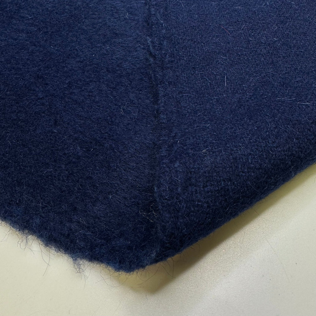Late Nights By The Lake - Brushed Wool Woven - Dark Blue - 0.7M Bundle - True Deadstock fabric Fabric by private - Sustainable Textile | FABCYCLE