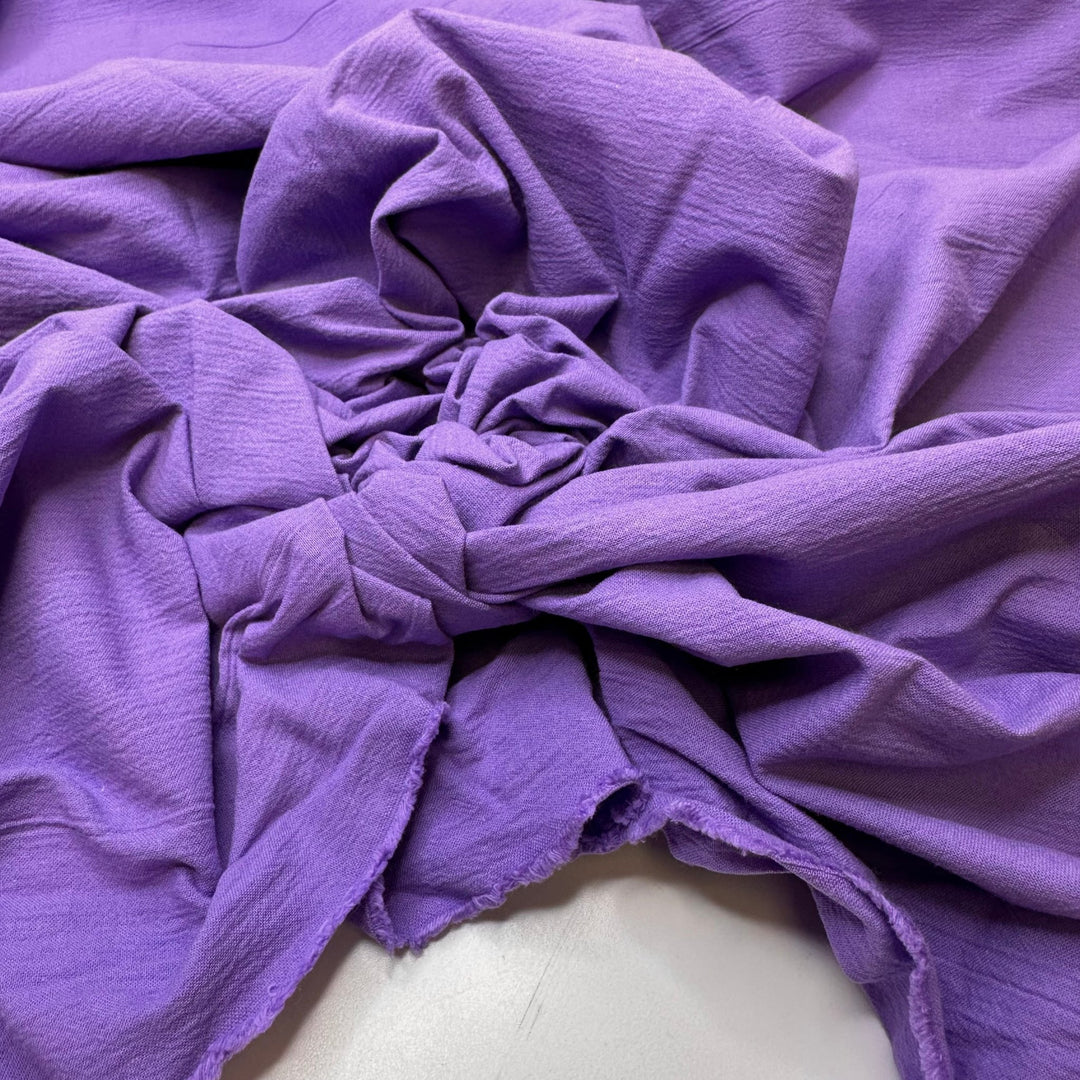 Lavender Laundry Detergent - Crinkle Cotton Woven - Light Purple - 1.7M Bundle - True Deadstock fabric Fabric by private - Sustainable Textile | FABCYCLE