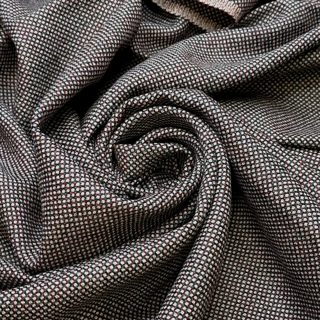 Lawyer - Tweed Wool Woven - Multi Geometric - 2.9M Bundle - True Deadstock fabric Fabric by private - Sustainable Textile | FABCYCLE