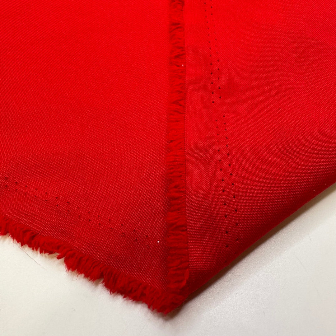 Laying Out The Dinner Table - Poly Woven - Red - Bundles - True Deadstock fabric Fabric by private - Sustainable Textile | FABCYCLE