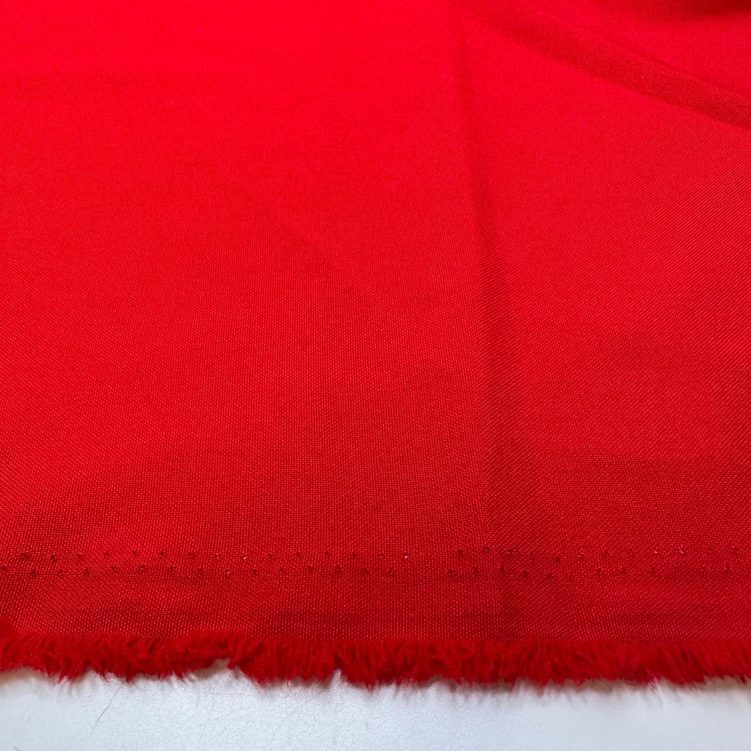 Laying Out The Dinner Table - Poly Woven - Red - Bundles - True Deadstock fabric Fabric by private - Sustainable Textile | FABCYCLE
