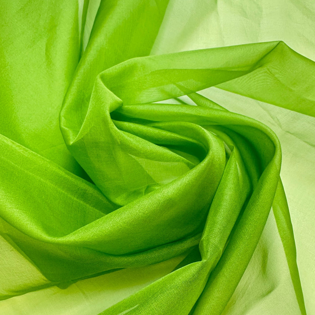 Leap Year - Organza Silk Woven - Light Green - 2.5M Bundle - True Deadstock fabric Fabric by private - Sustainable Textile | FABCYCLE