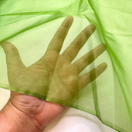 Leap Year - Organza Silk Woven - Light Green - 2.5M Bundle - True Deadstock fabric Fabric by private - Sustainable Textile | FABCYCLE