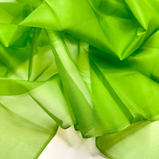 Leap Year - Organza Silk Woven - Light Green - 2.5M Bundle - True Deadstock fabric Fabric by private - Sustainable Textile | FABCYCLE