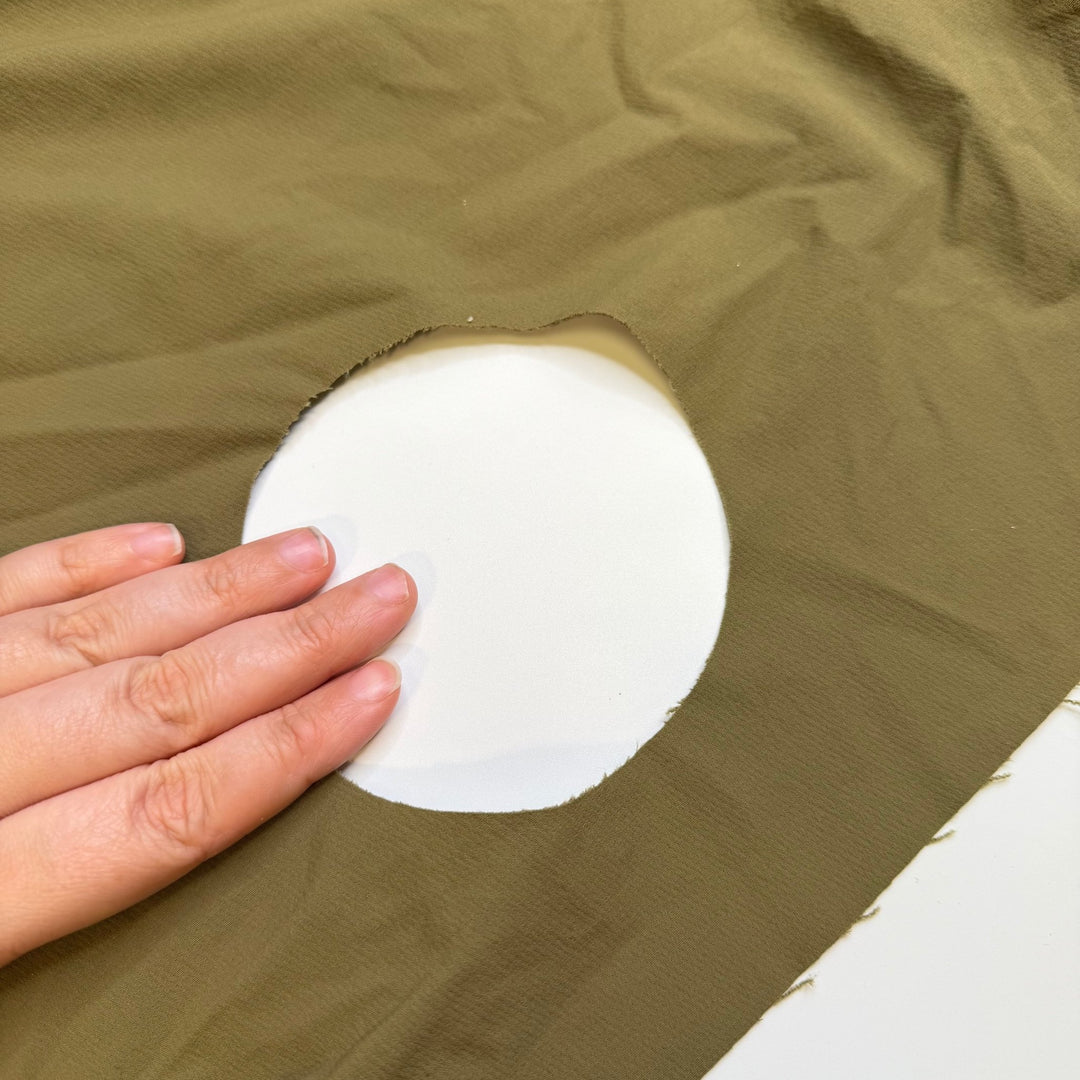 Learned A New Skill - Water Resistant Nylon Blend Woven - Olive Green - 1.2M Bundle - True Deadstock fabric Fabric by private - Sustainable Textile | FABCYCLE