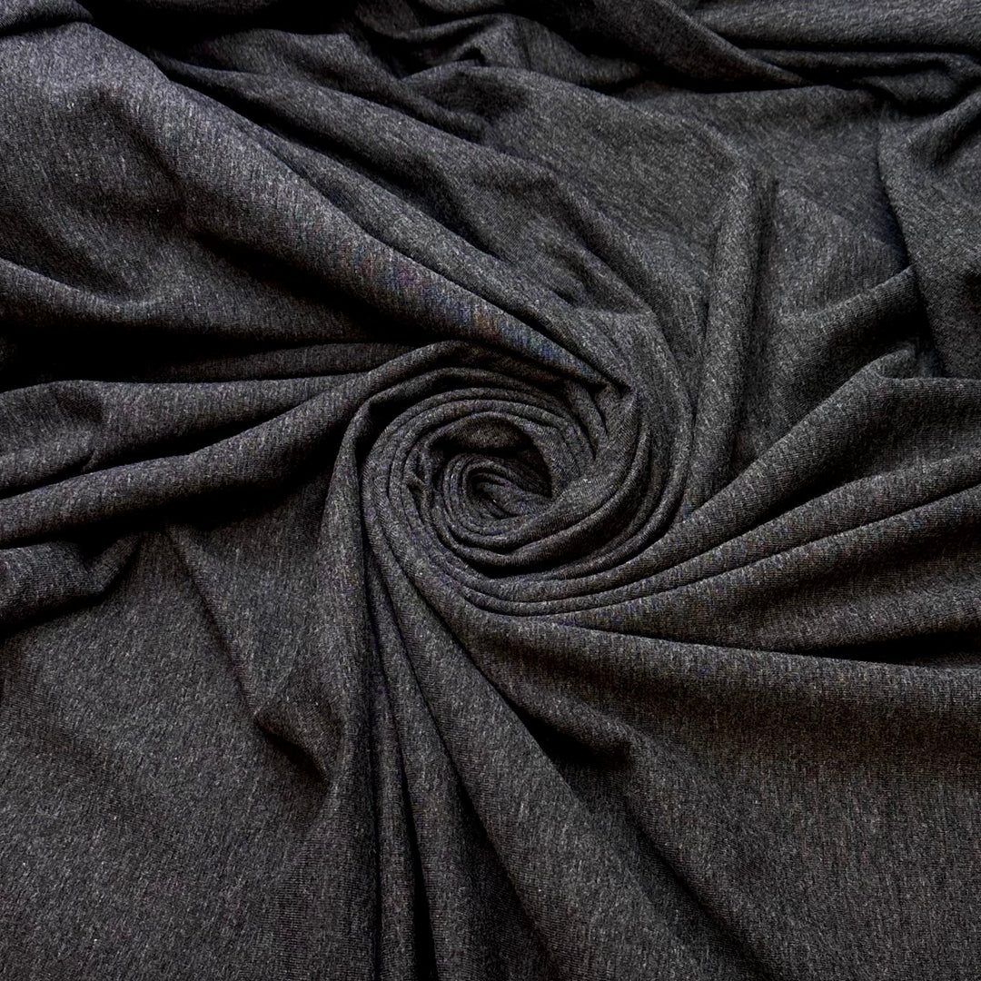 Learning About Native Plants - French Terry Bamboo Knit - Dark Grey - 2.65M Bundle - True Deadstock fabric Fabric by private - Sustainable Textile | FABCYCLE